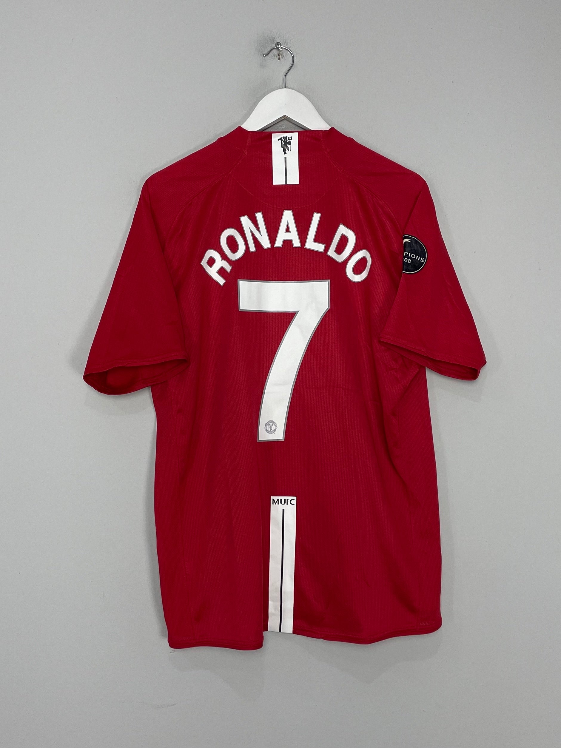Shop 2007/09 MANCHESTER UNITED RONALDO #7 HOME SHIRT (XL) NIKE, classic football shirts, vintage football shirts & retro soccer jerseys at Cult Kits