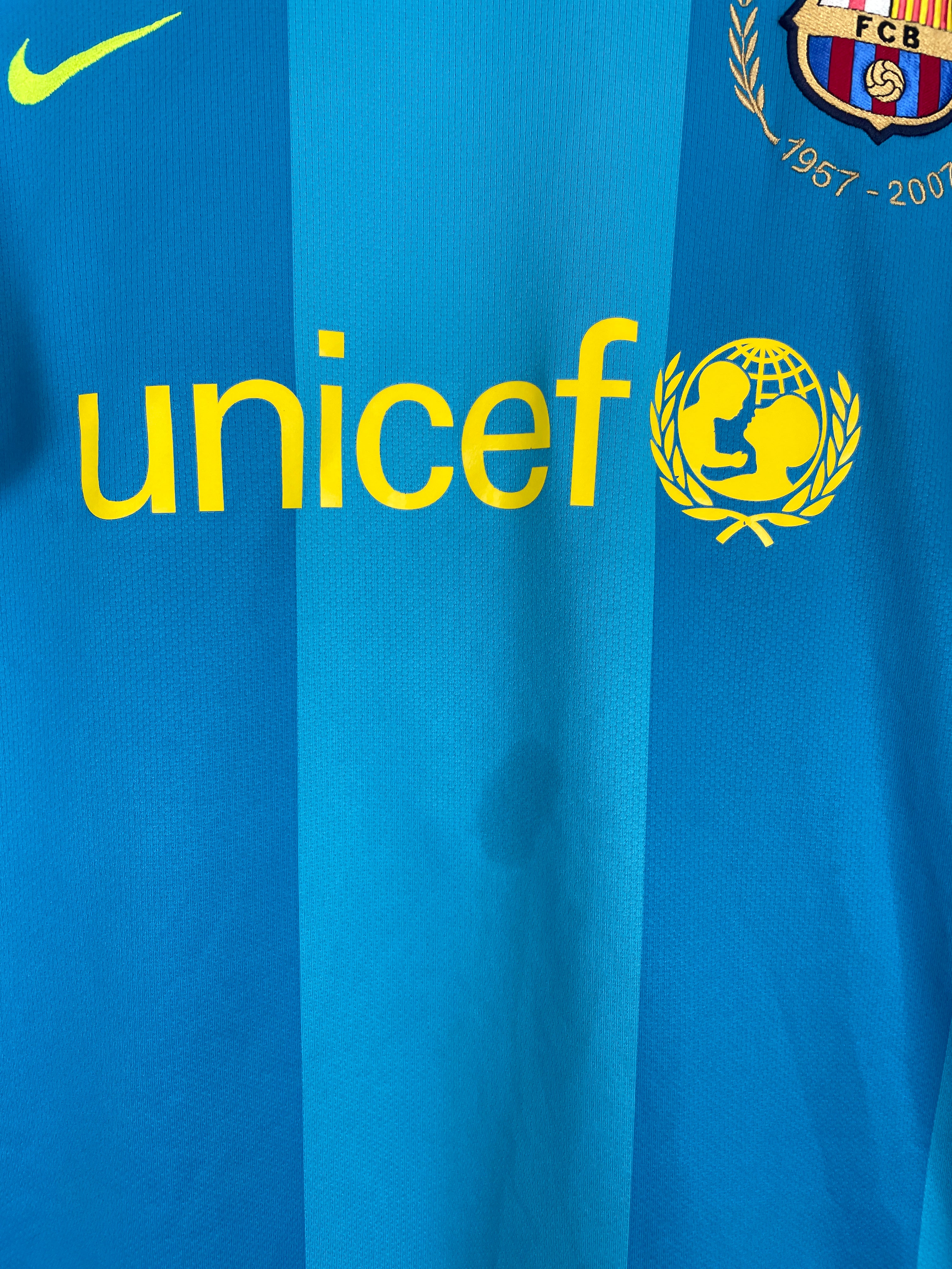Shop 2007/08 BARCELONA ETO'O #9 AWAY SHIRT (XL) NIKE, classic football shirts, vintage football shirts & retro soccer jerseys at Cult Kits
