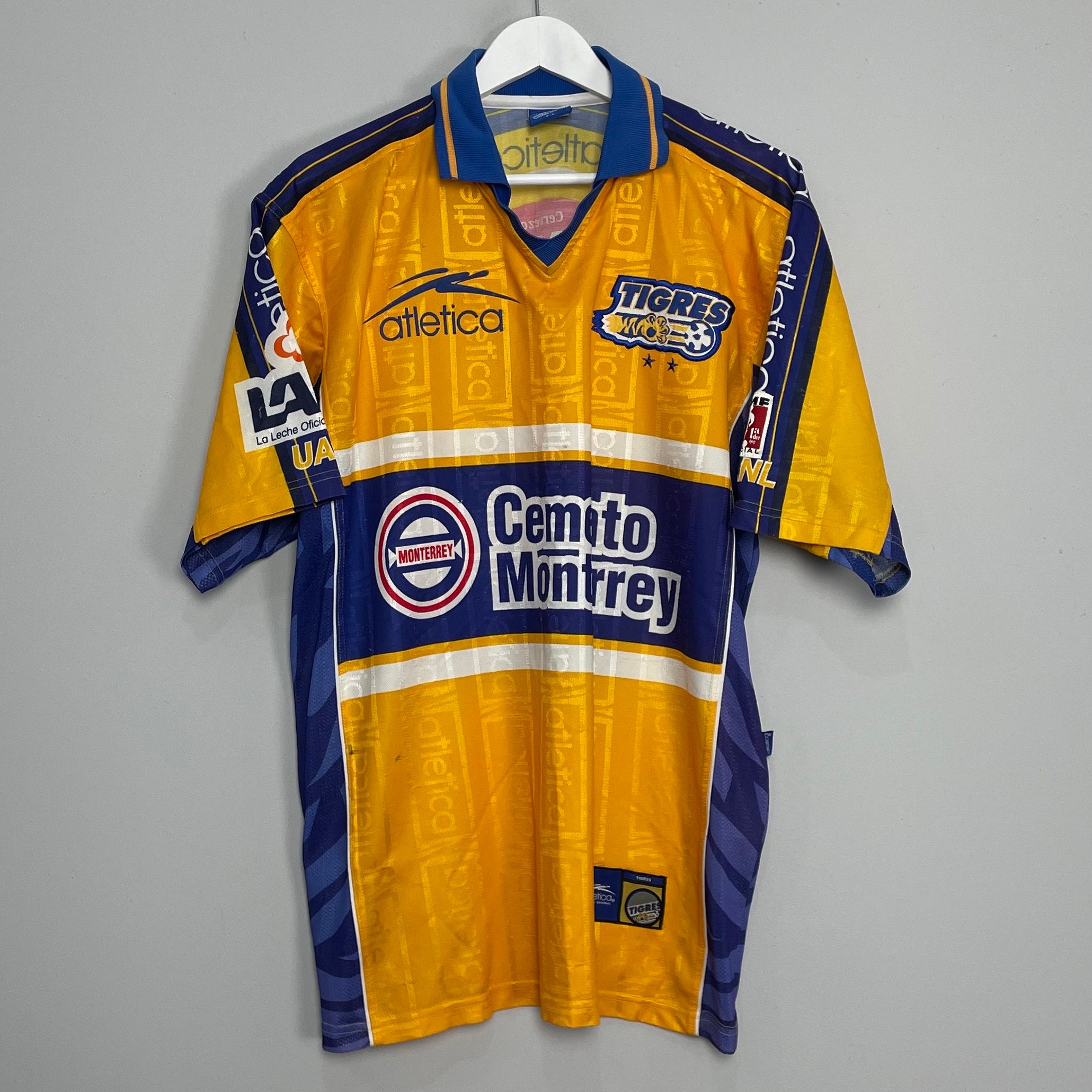 Shop 1999/00 TIGRES HOME SHIRT (L) ATLETICA, classic football shirts, vintage football shirts & retro soccer jerseys at Cult Kits
