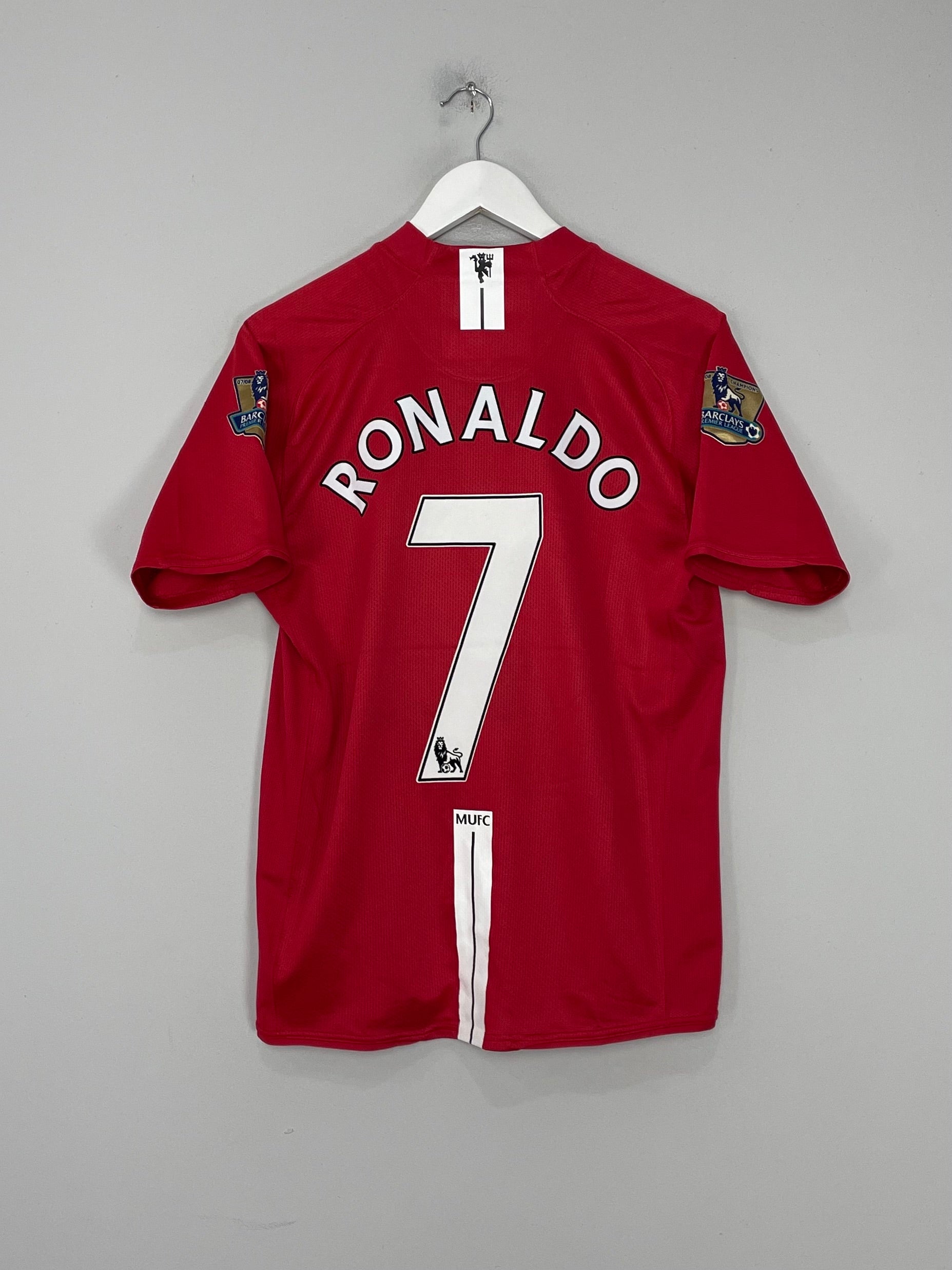 Shop 2007/09 MANCHESTER UNITED RONALDO #7 HOME SHIRT (M) NIKE, classic football shirts, vintage football shirts & retro soccer jerseys at Cult Kits
