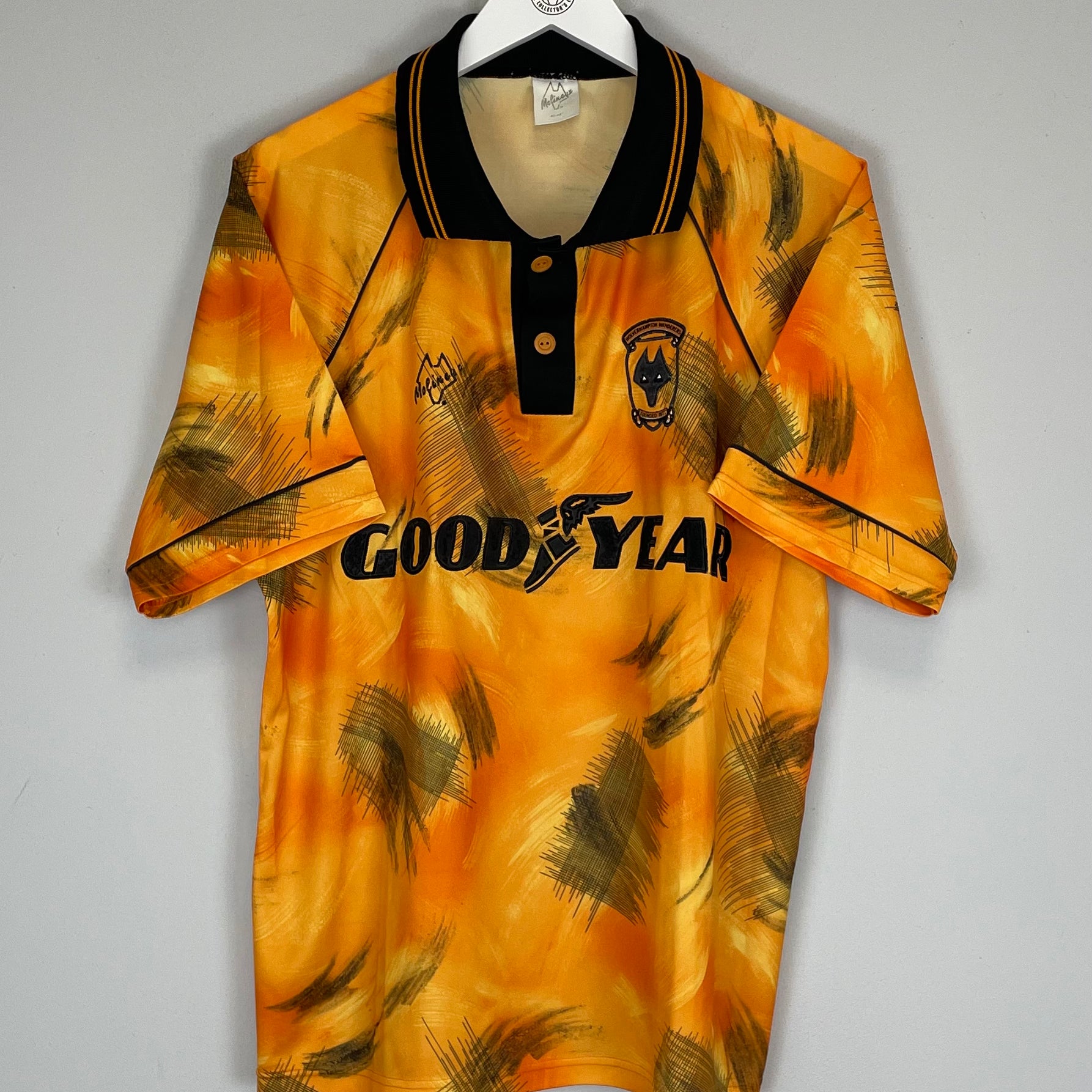 Shop 1992/93 WOLVES HOME SHIRT (L) MOLINEUX, classic football shirts, vintage football shirts & retro soccer jerseys at Cult Kits
