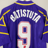 Shop 1997/98 FIORENTINA BATISTUTA #9 HOME SHIRT (XL) FILA, classic football shirts, vintage football shirts & retro soccer jerseys at Cult Kits