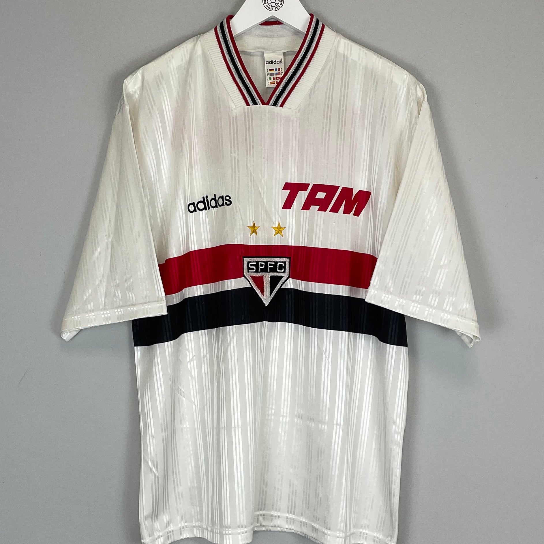 Shop 1996 SAO PAULO HOME SHIRT (L) ADIDAS, classic football shirts, vintage football shirts & retro soccer jerseys at Cult Kits