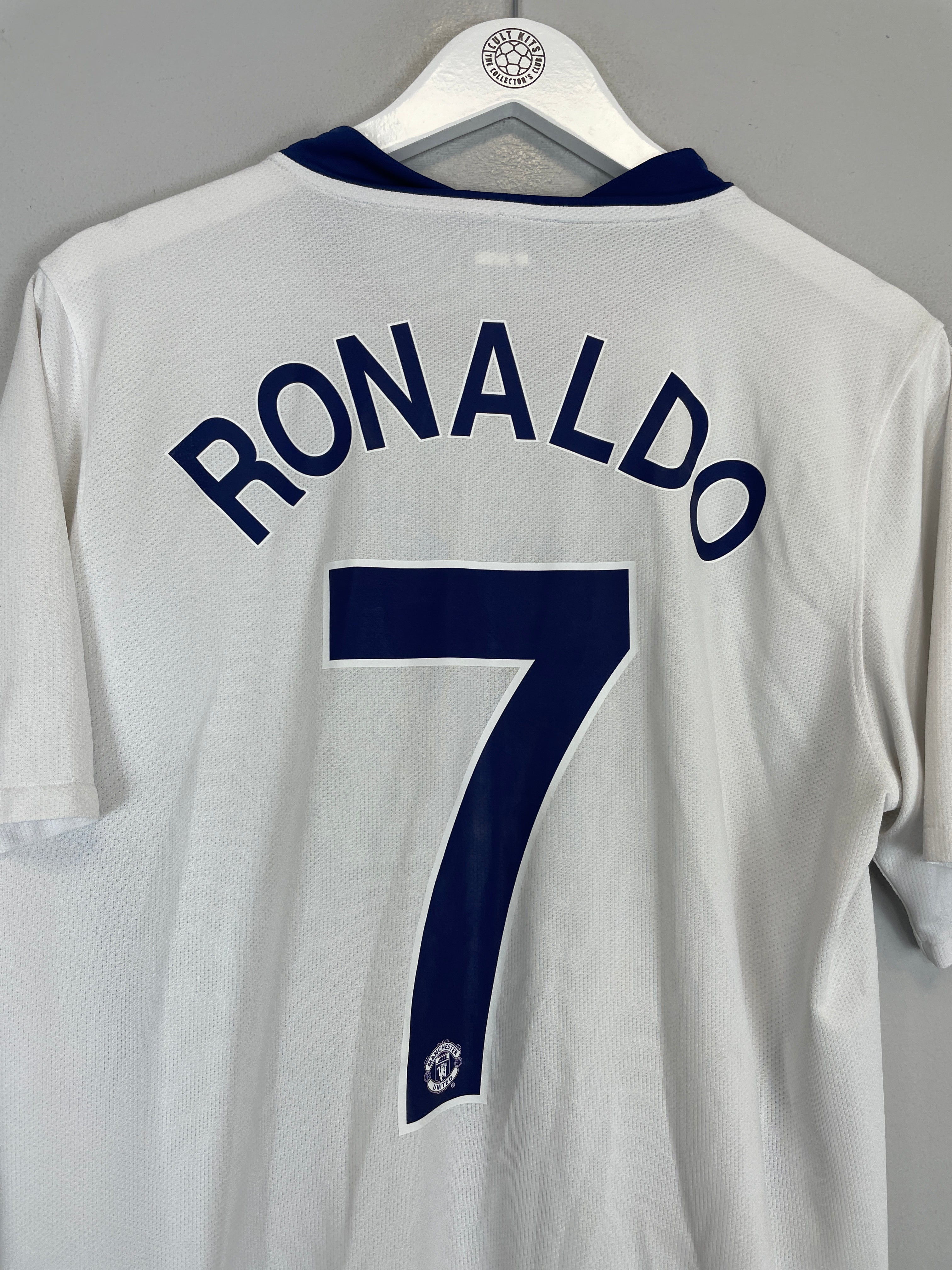 Shop 2008/10 MANCHESTER UNITED RONALDO #7 AWAY SHIRT (M) NIKE, classic football shirts, vintage football shirts & retro soccer jerseys at Cult Kits
