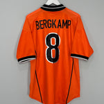 Shop 1998/00 NETHERLANDS BERGKAMP #8 HOME SHIRT (L) NIKE, classic football shirts, vintage football shirts & retro soccer jerseys at Cult Kits