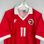 Shop 1994/96 SWITZERLAND CHAPUISAT #11 HOME SHIRT (L) LOTTO, classic football shirts, vintage football shirts & retro soccer jerseys at Cult Kits