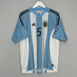 2002/04 ARGENTINA ALMEYDA #5 HOME SHIRT (L) ADIDAS