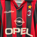 Shop 1997/98 AC MILAN HOME SHIRT (XL) LOTTO, classic football shirts, vintage football shirts & retro soccer jerseys at Cult Kits