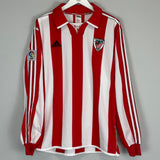 1999/01 ATHLETIC BILBAO ALKORTA #4 L/S HOME SHIRT (XL) ADIDAS
