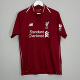 Shop 2018/19 LIVERPOOL M.SALAH #11 HOME SHIRT (L) NEW BALANCE, classic football shirts, vintage football shirts & retro soccer jerseys at Cult Kits