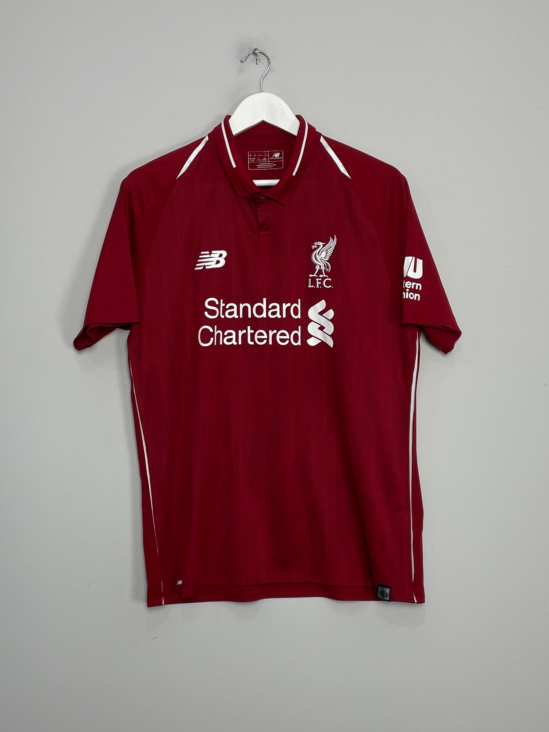 Shop 2018/19 LIVERPOOL M.SALAH #11 HOME SHIRT (L) NEW BALANCE, classic football shirts, vintage football shirts & retro soccer jerseys at Cult Kits