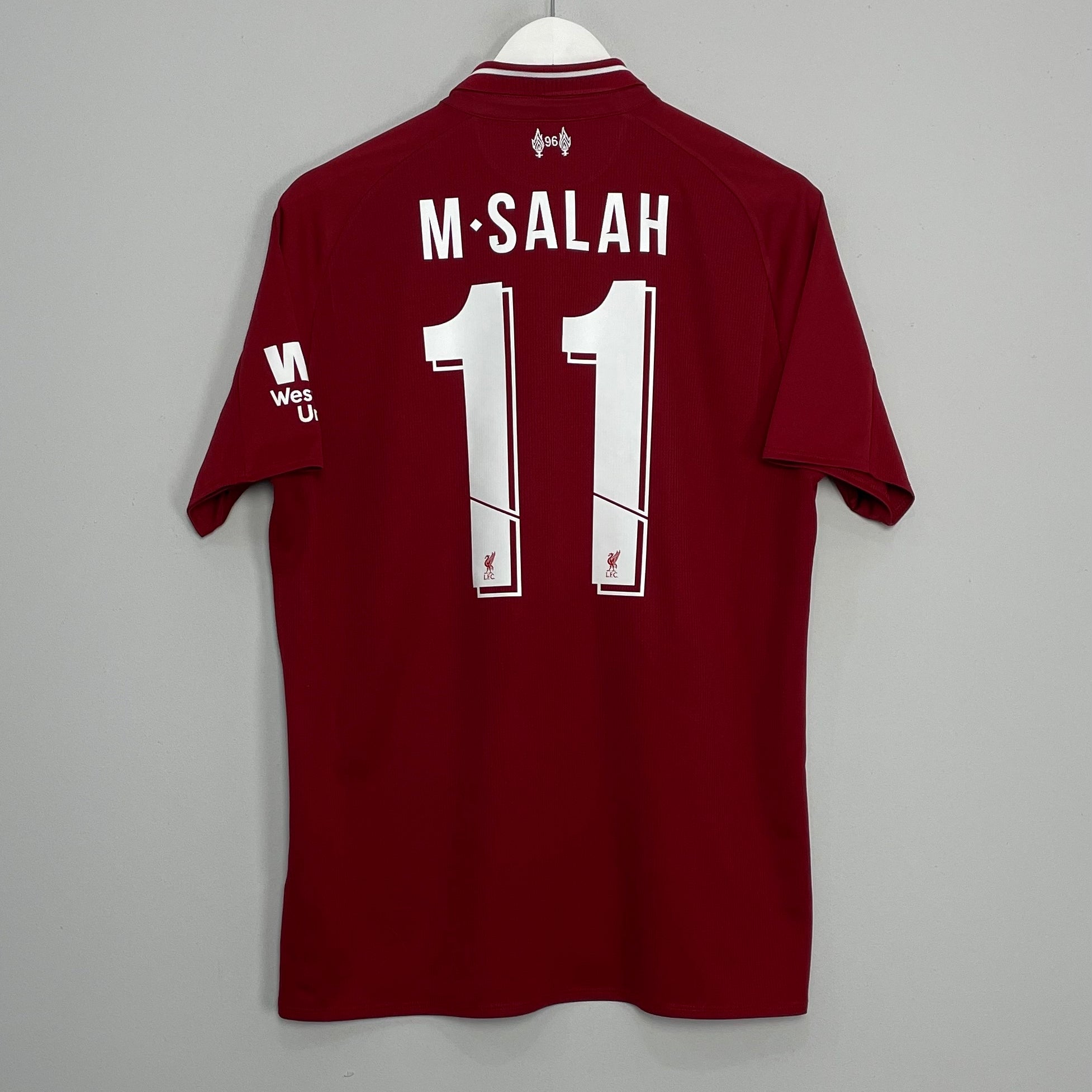 Shop 2018/19 LIVERPOOL M.SALAH #11 HOME SHIRT (L) NEW BALANCE, classic football shirts, vintage football shirts & retro soccer jerseys at Cult Kits