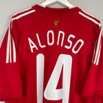 Shop 2008/10 LIVERPOOL ALONSO #14 HOME SHIRT (XXL) ADIDAS, classic football shirts, vintage football shirts & retro soccer jerseys at Cult Kits