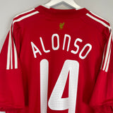 Shop 2008/10 LIVERPOOL ALONSO #14 HOME SHIRT (XXL) ADIDAS, classic football shirts, vintage football shirts & retro soccer jerseys at Cult Kits