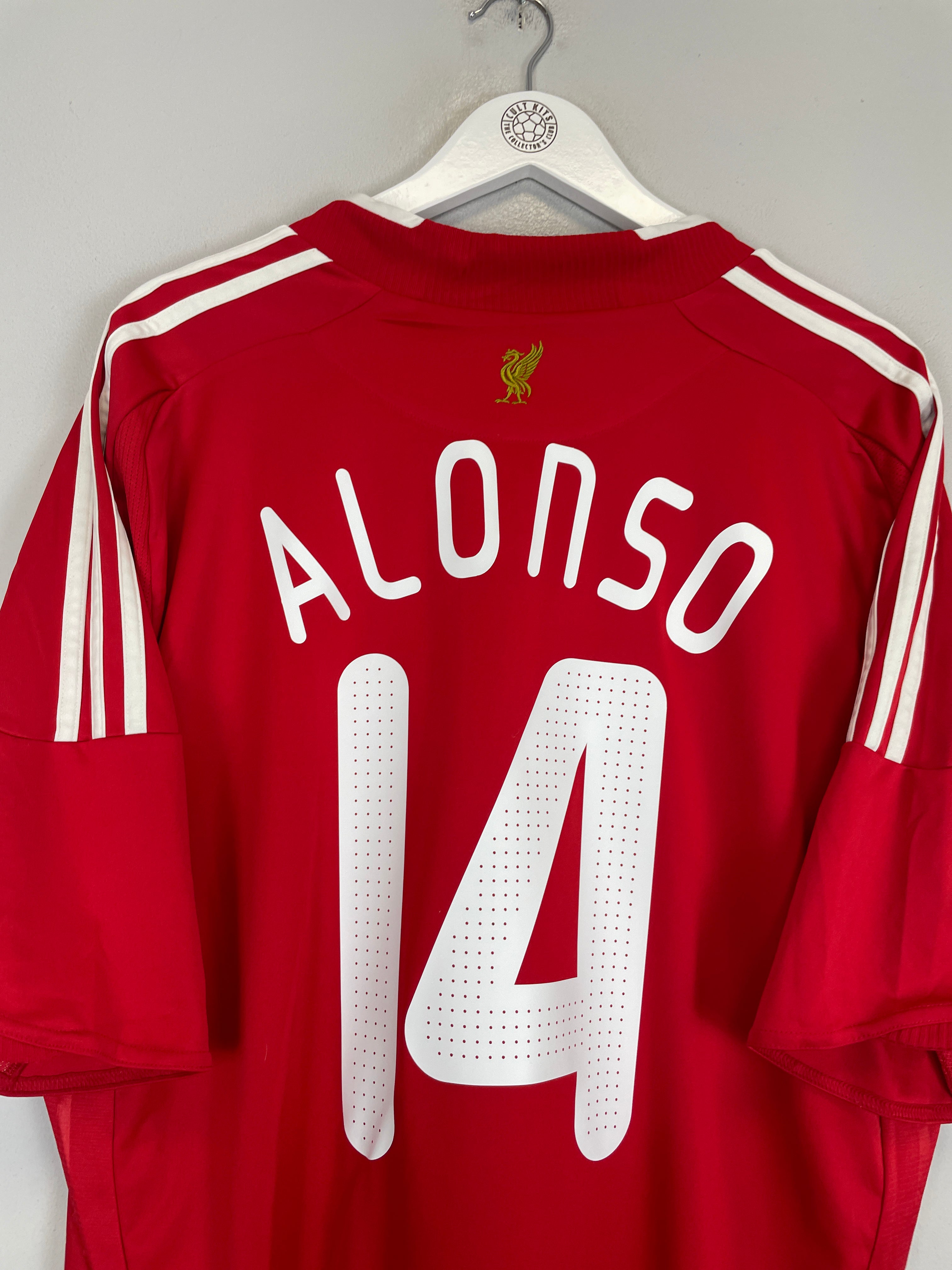 Shop 2008/10 LIVERPOOL ALONSO #14 HOME SHIRT (XXL) ADIDAS, classic football shirts, vintage football shirts & retro soccer jerseys at Cult Kits