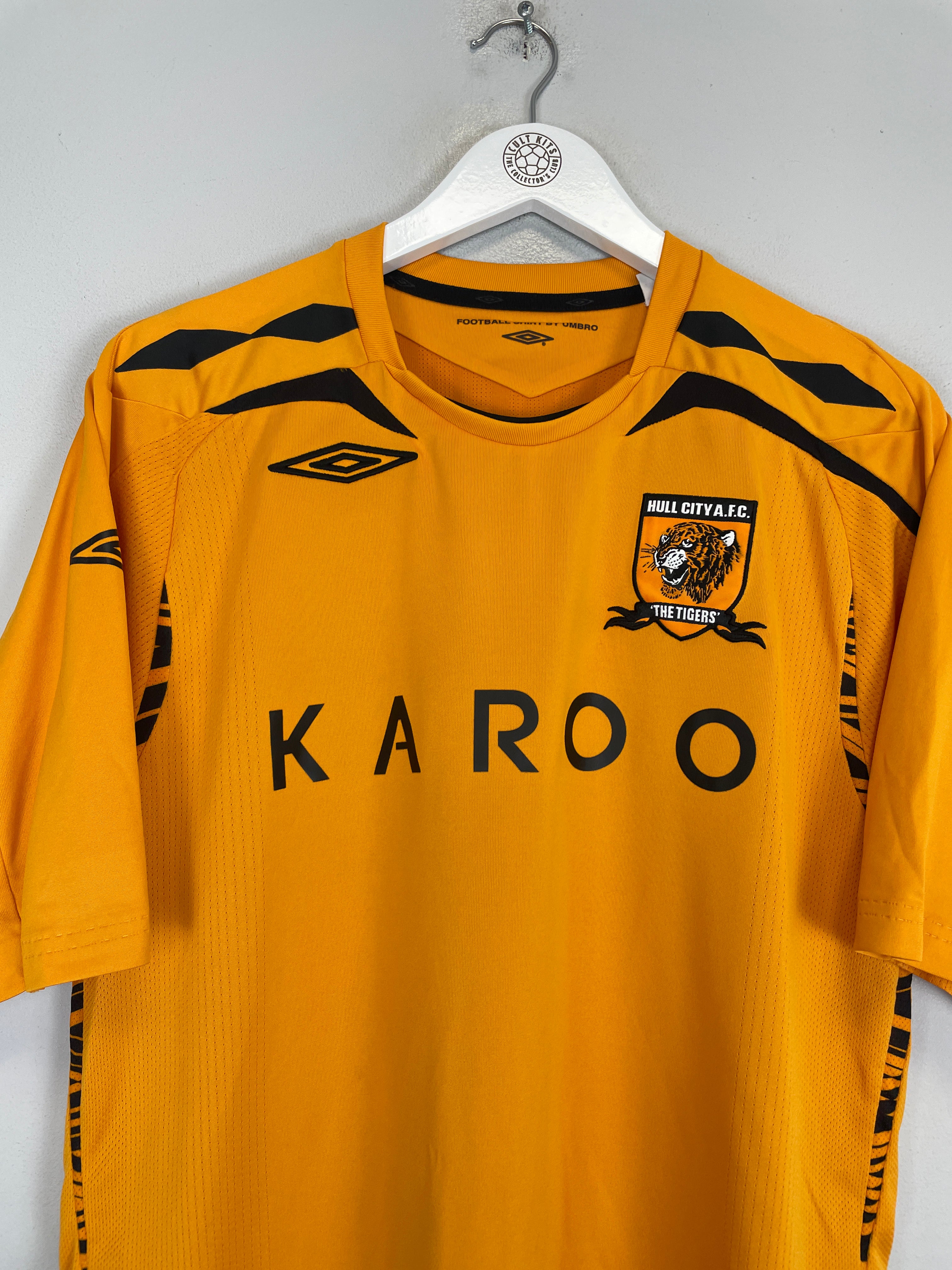 Shop 2007/08 HULL CITY OKOCHA #44 HOME SHIRT (L) UMBRO, classic football shirts, vintage football shirts & retro soccer jerseys at Cult Kits