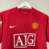 Shop 2007/09 MANCHESTER UNITED RONALDO #7 HOME SHIRT (M) NIKE, classic football shirts, vintage football shirts & retro soccer jerseys at Cult Kits