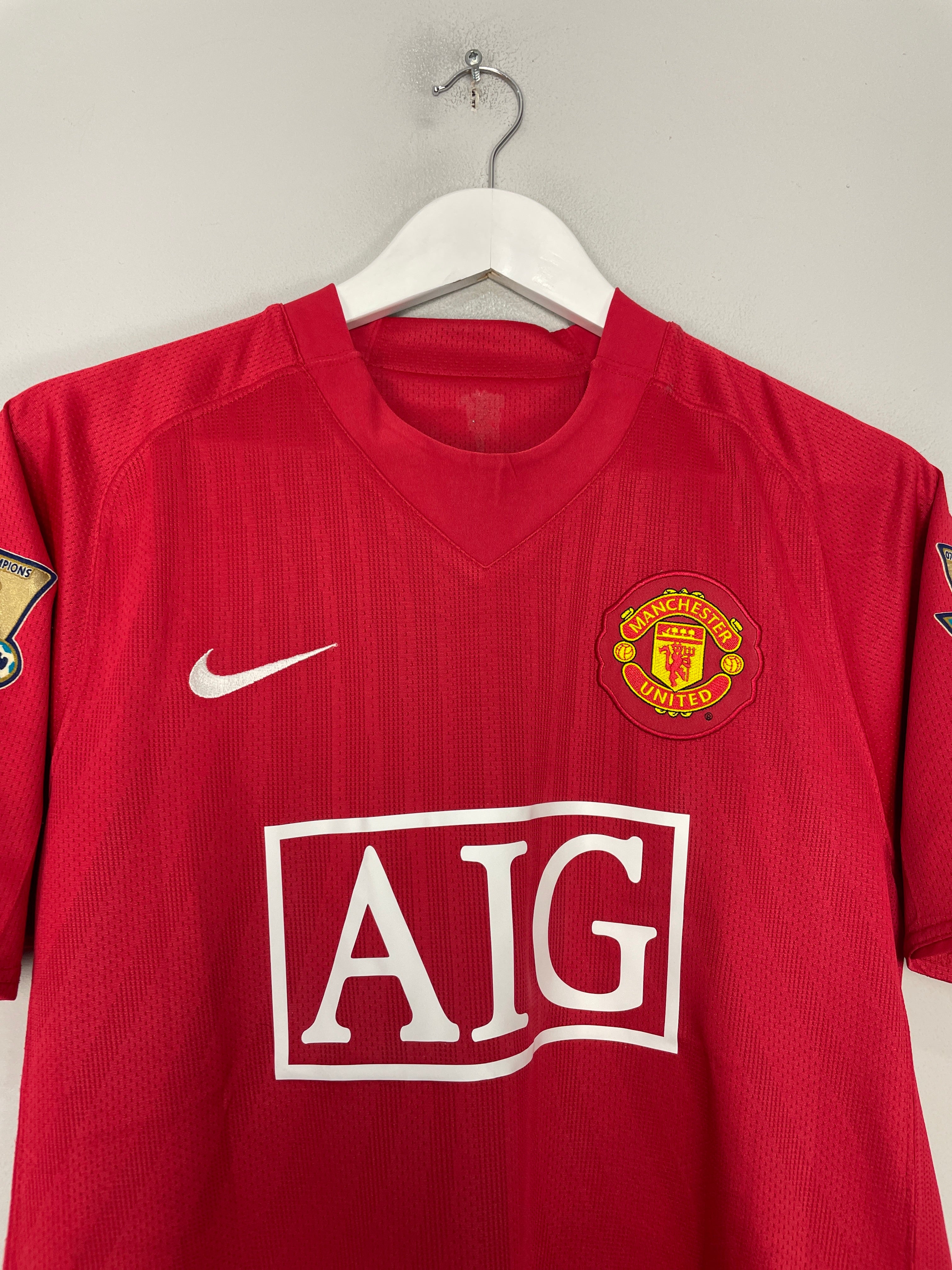 Shop 2007/09 MANCHESTER UNITED RONALDO #7 HOME SHIRT (M) NIKE, classic football shirts, vintage football shirts & retro soccer jerseys at Cult Kits