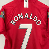Shop 2007/09 MANCHESTER UNITED RONALDO #7 HOME SHIRT (M) NIKE, classic football shirts, vintage football shirts & retro soccer jerseys at Cult Kits
