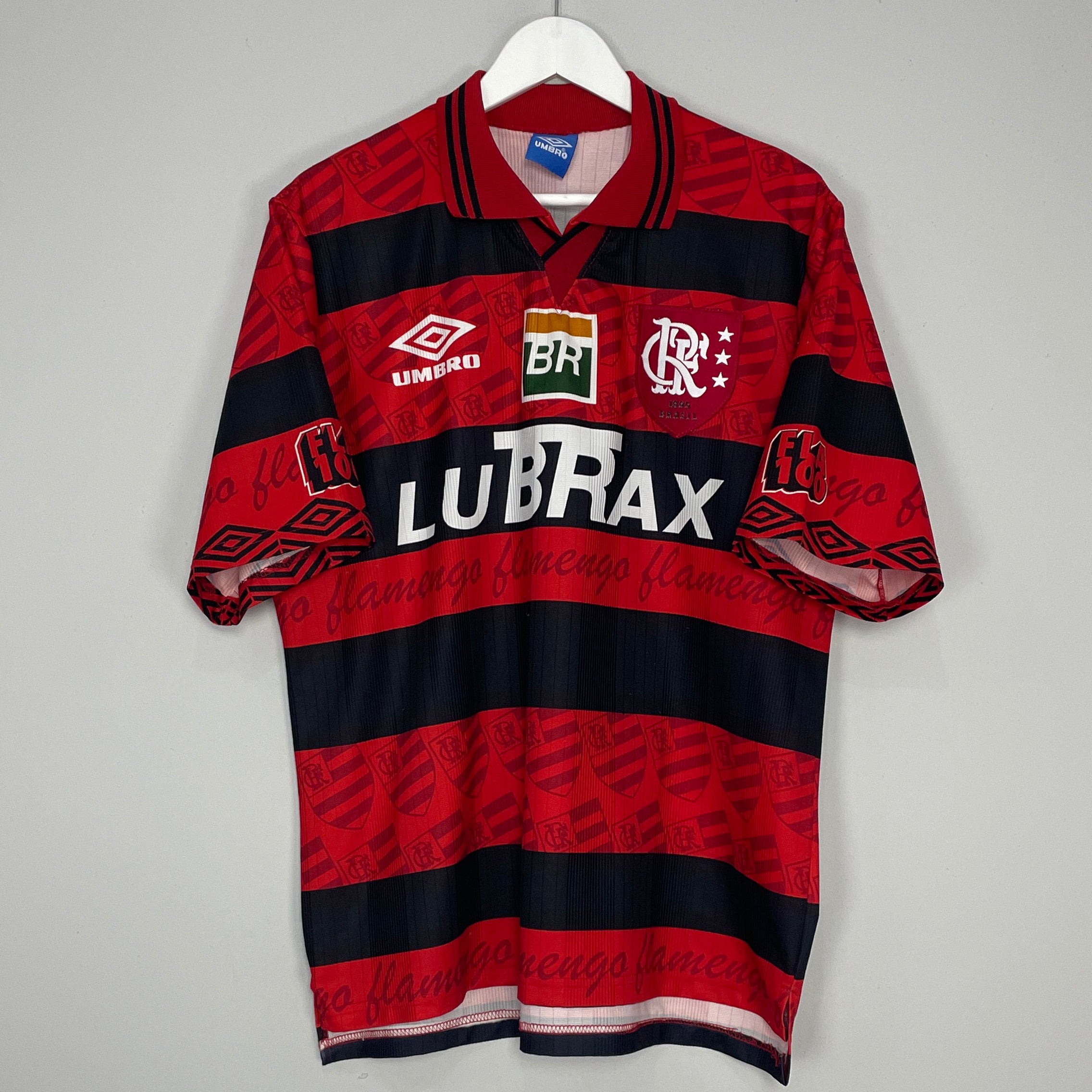 Shop 1995/96 FLAMENGO *CENTENARY* HOME SHIRT (L) UMBRO, classic football shirts, vintage football shirts & retro soccer jerseys at Cult Kits