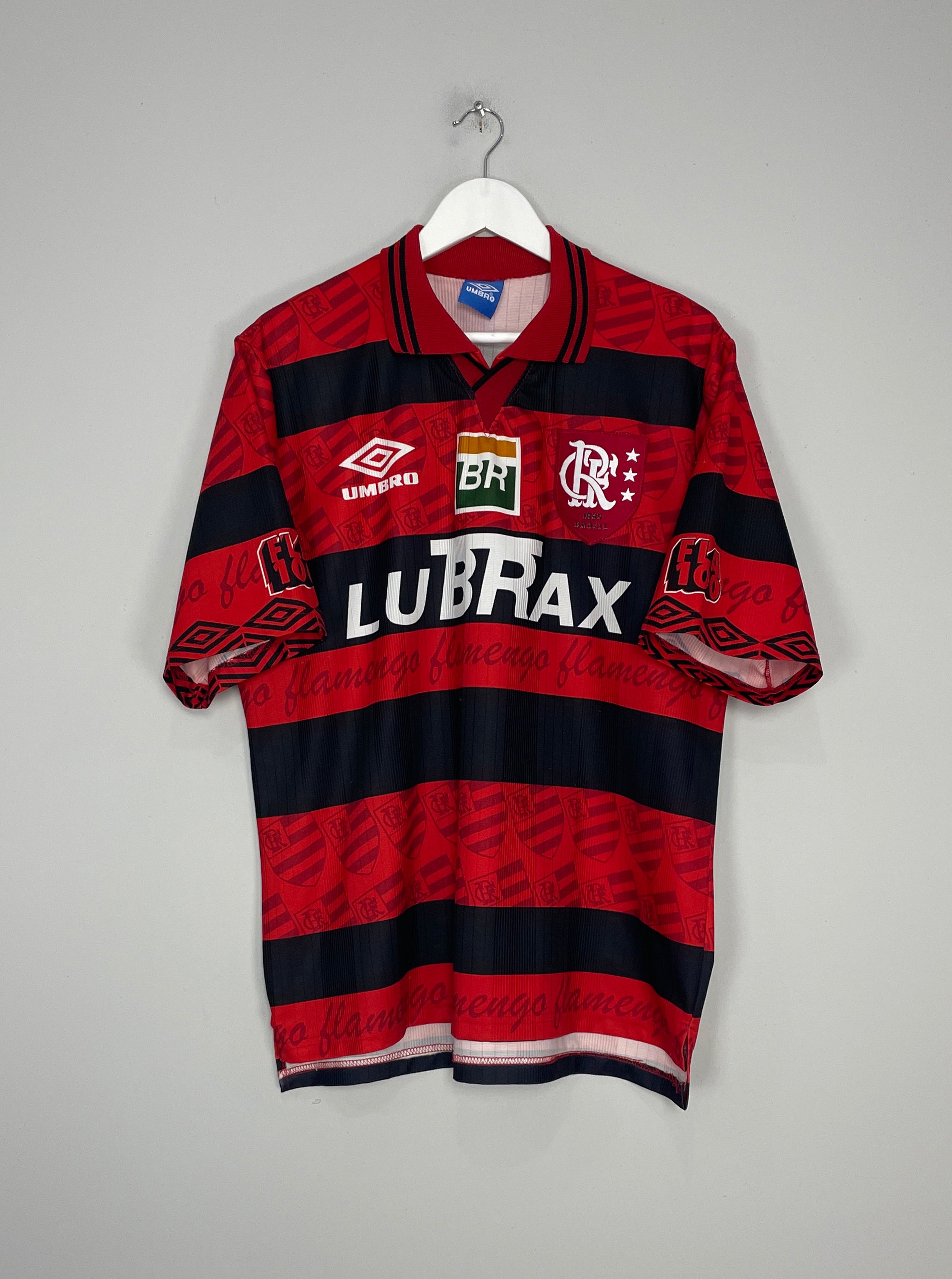 Shop 1995/96 FLAMENGO *CENTENARY* HOME SHIRT (L) UMBRO, classic football shirts, vintage football shirts & retro soccer jerseys at Cult Kits