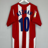2005/06 ATLETICO MADRID KEZMAN #10 *PLAYER ISSUE* HOME SHIRT (M) NIKE