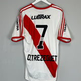 2010/12 RIVER PLATE D.TREZEGUET #7 HOME SHIRT (M) ADIDAS