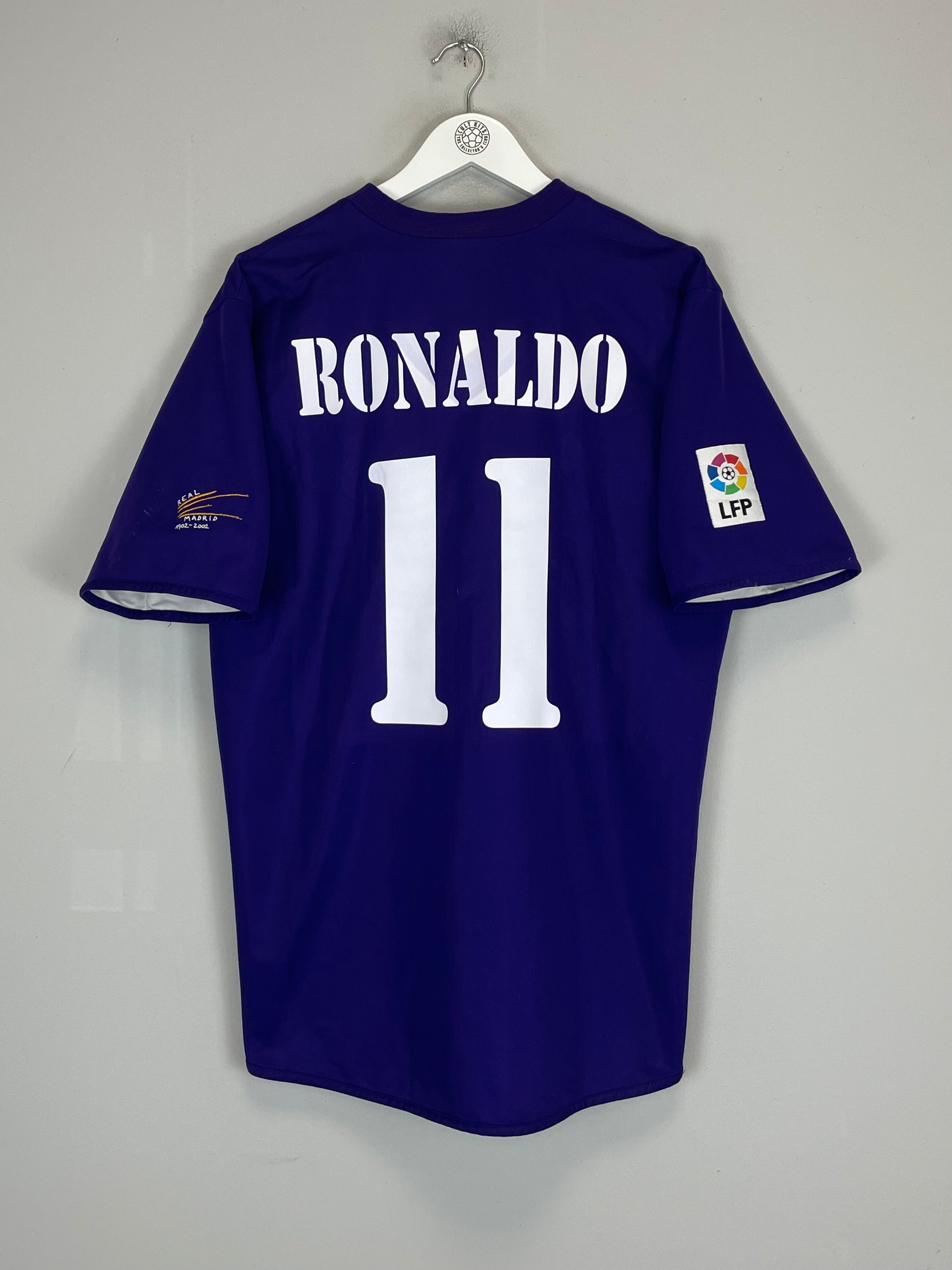 Shop 2002/03 REAL MADRID RONALDO #11 *CENTENARY* THIRD SHIRT (L) ADIDAS, classic football shirts, vintage football shirts & retro soccer jerseys at Cult Kits