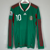 2010 MEXICO C.BLANCO #10 L/S HOME SHIRT (M) ADIDAS