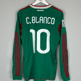 2010 MEXICO C.BLANCO #10 L/S HOME SHIRT (M) ADIDAS