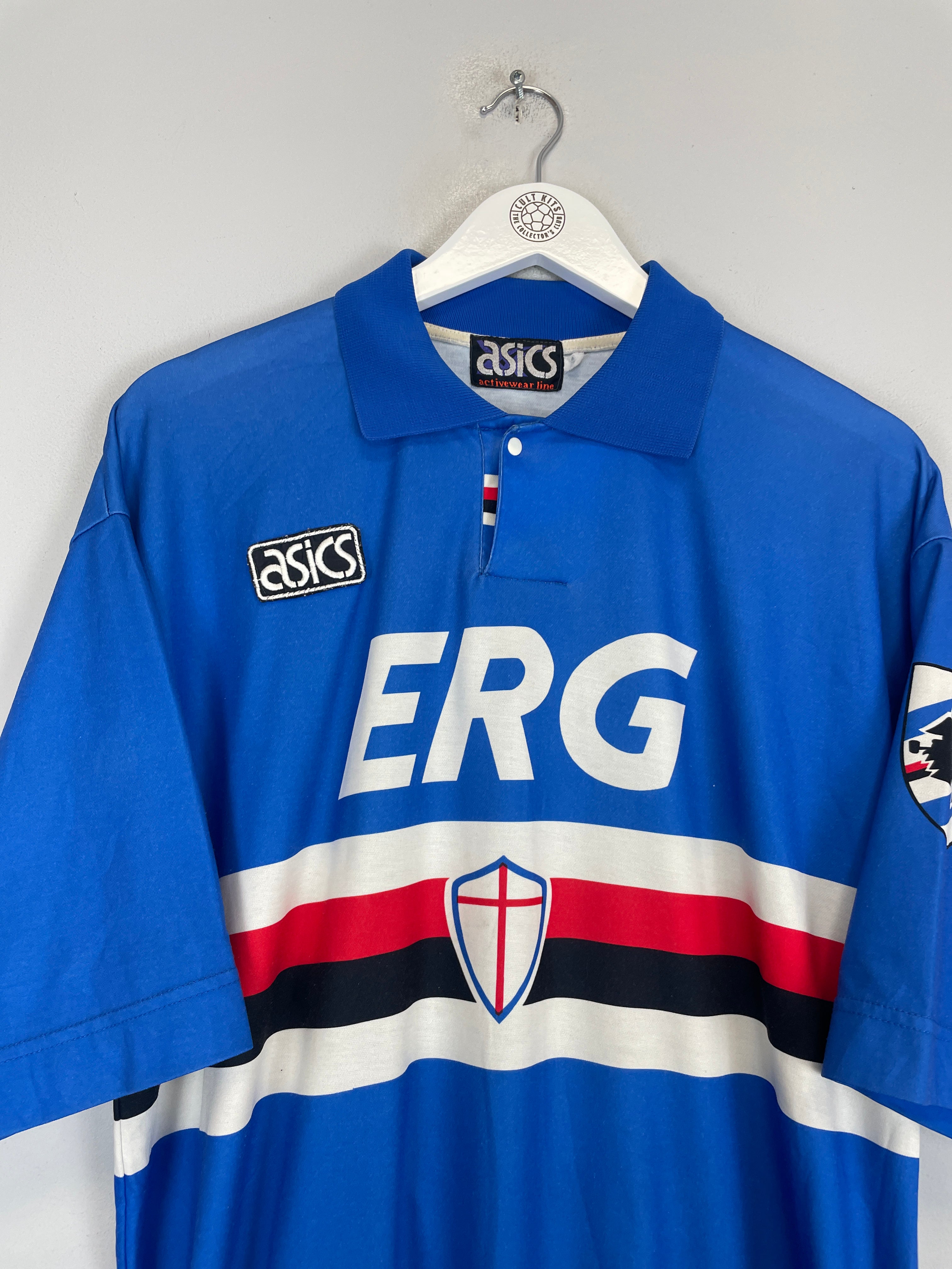 Shop 1992/94 SAMPDORIA GULLIT #4 HOME SHIRT (XL) ASICS, classic football shirts, vintage football shirts & retro soccer jerseys at Cult Kits