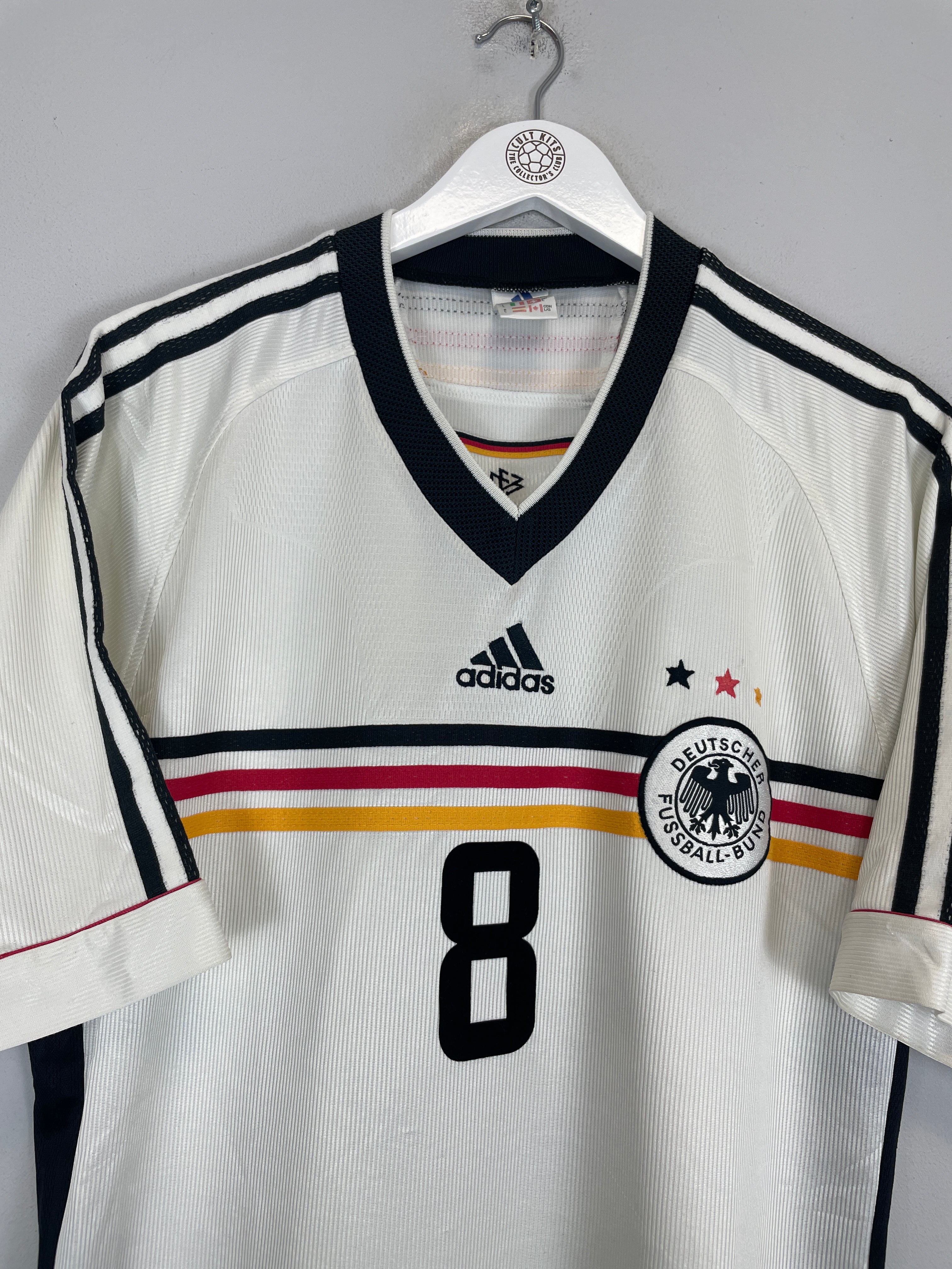 Shop 1998/00 GERMANY MATTHAUS #8 HOME SHIRT (L) ADIDAS, classic football shirts, vintage football shirts & retro soccer jerseys at Cult Kits