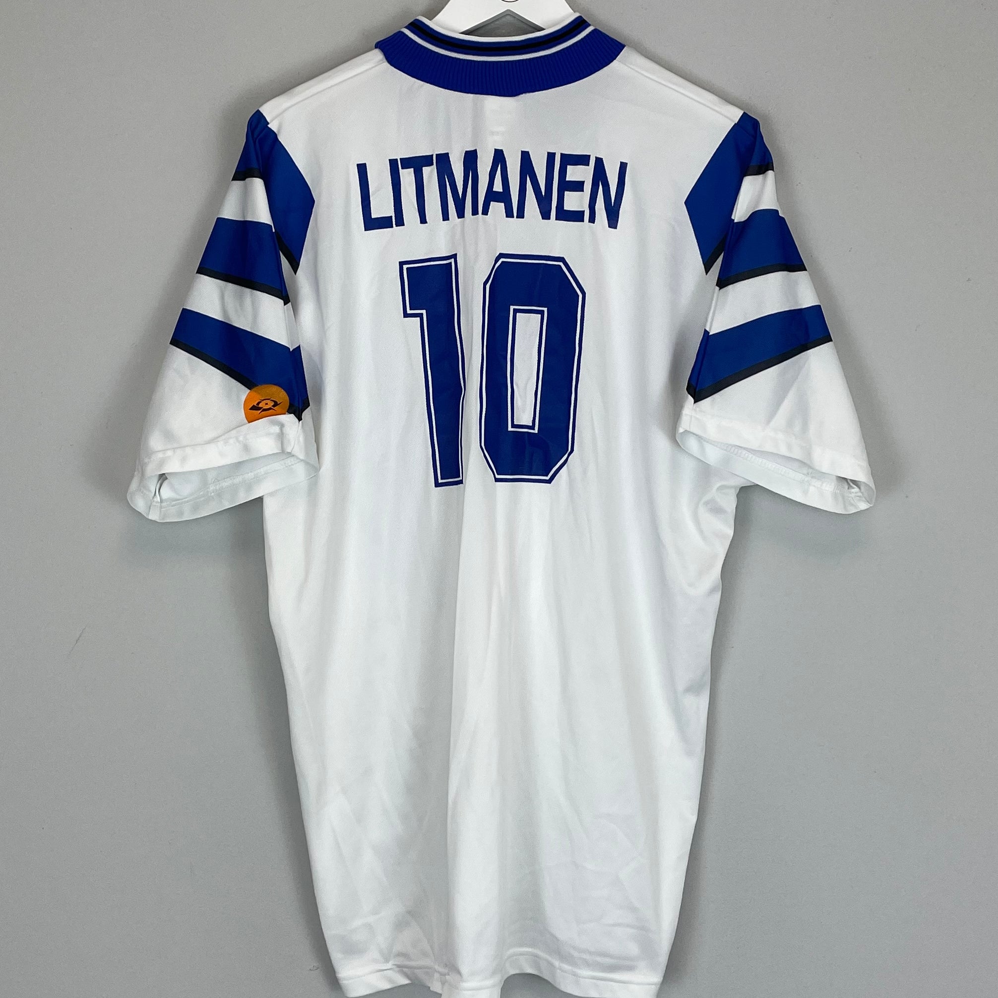 Shop 1996 FINLAND LITMANEN #10 HOME SHIRT (L) ADIDAS, classic football shirts, vintage football shirts & retro soccer jerseys at Cult Kits