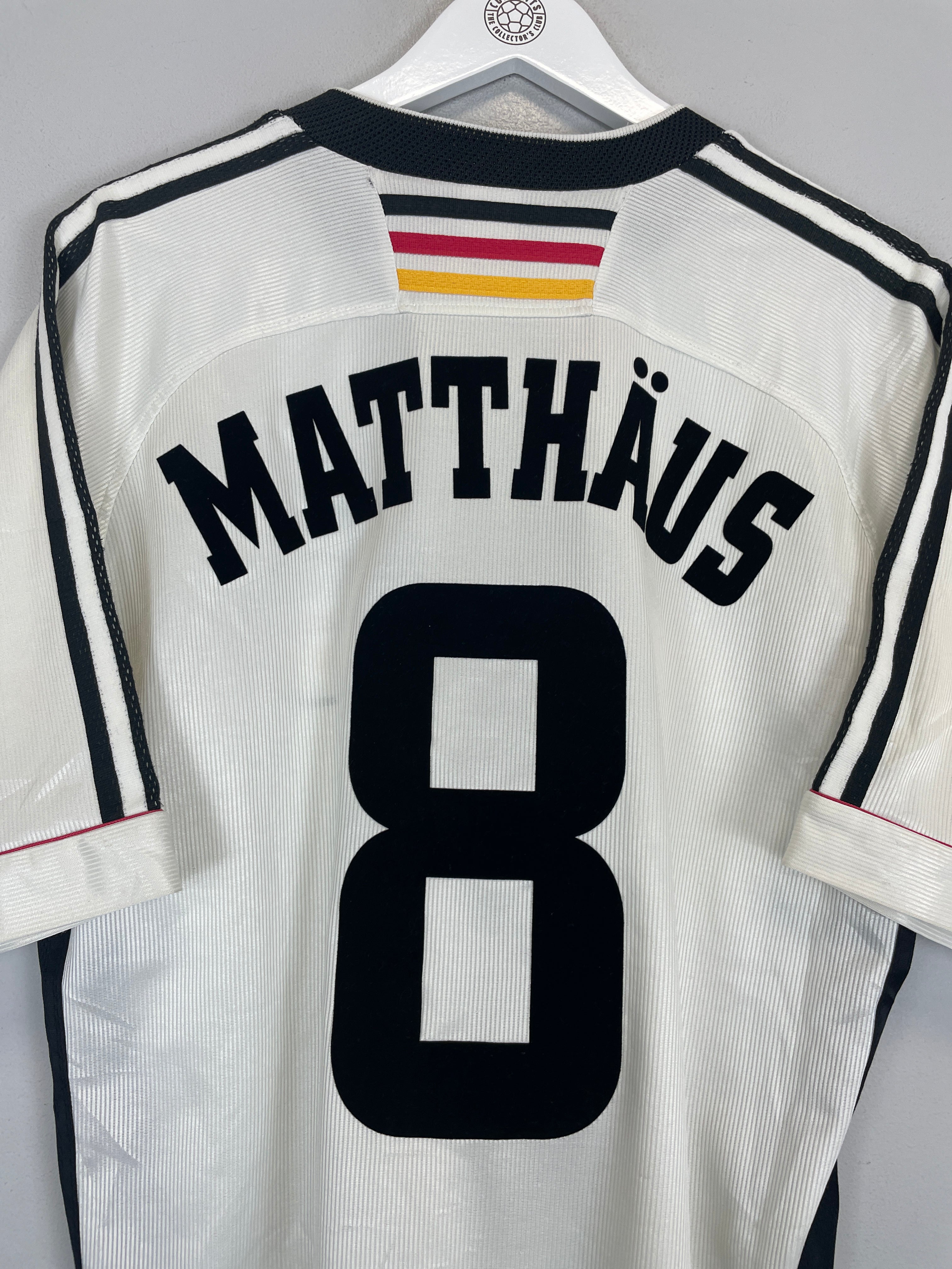 Shop 1998/00 GERMANY MATTHAUS #8 HOME SHIRT (L) ADIDAS, classic football shirts, vintage football shirts & retro soccer jerseys at Cult Kits