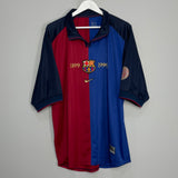 Shop 1999/00 BARCELONA *CENTENARY* HOME SHIRT (XXL) NIKE, classic football shirts, vintage football shirts & retro soccer jerseys at Cult Kits