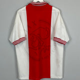 Shop 1996/97 AJAX HOME SHIRT (XL) UMBRO, classic football shirts, vintage football shirts & retro soccer jerseys at Cult Kits
