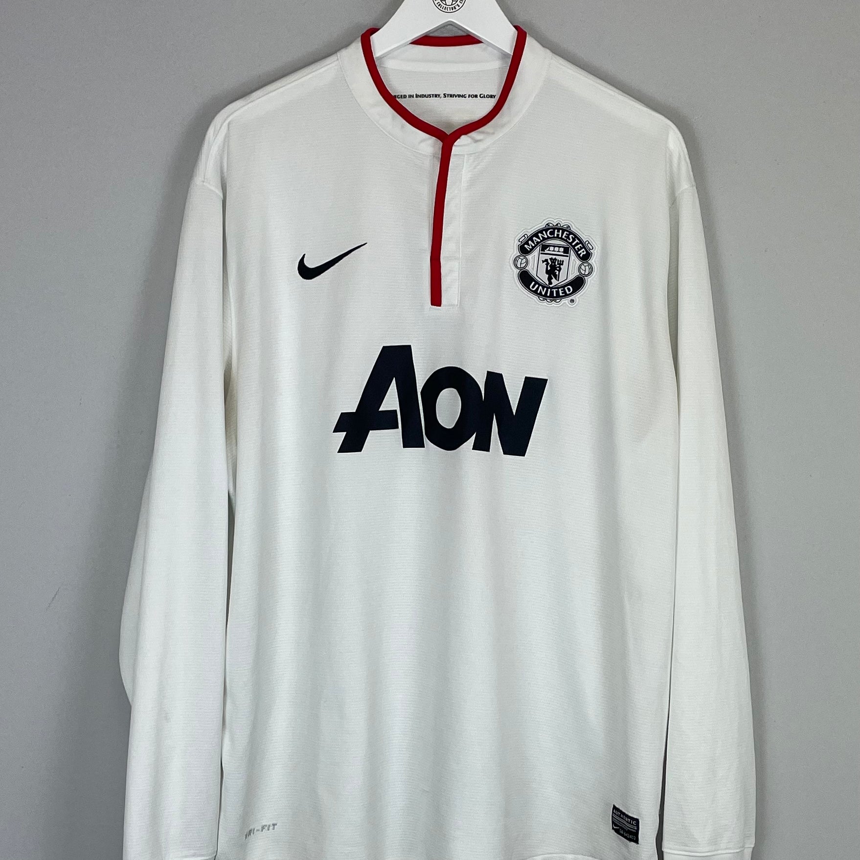 Shop 2012/14 MANCHESTER UNITED L/S AWAY SHIRT (XXL) NIKE, classic football shirts, vintage football shirts & retro soccer jerseys at Cult Kits