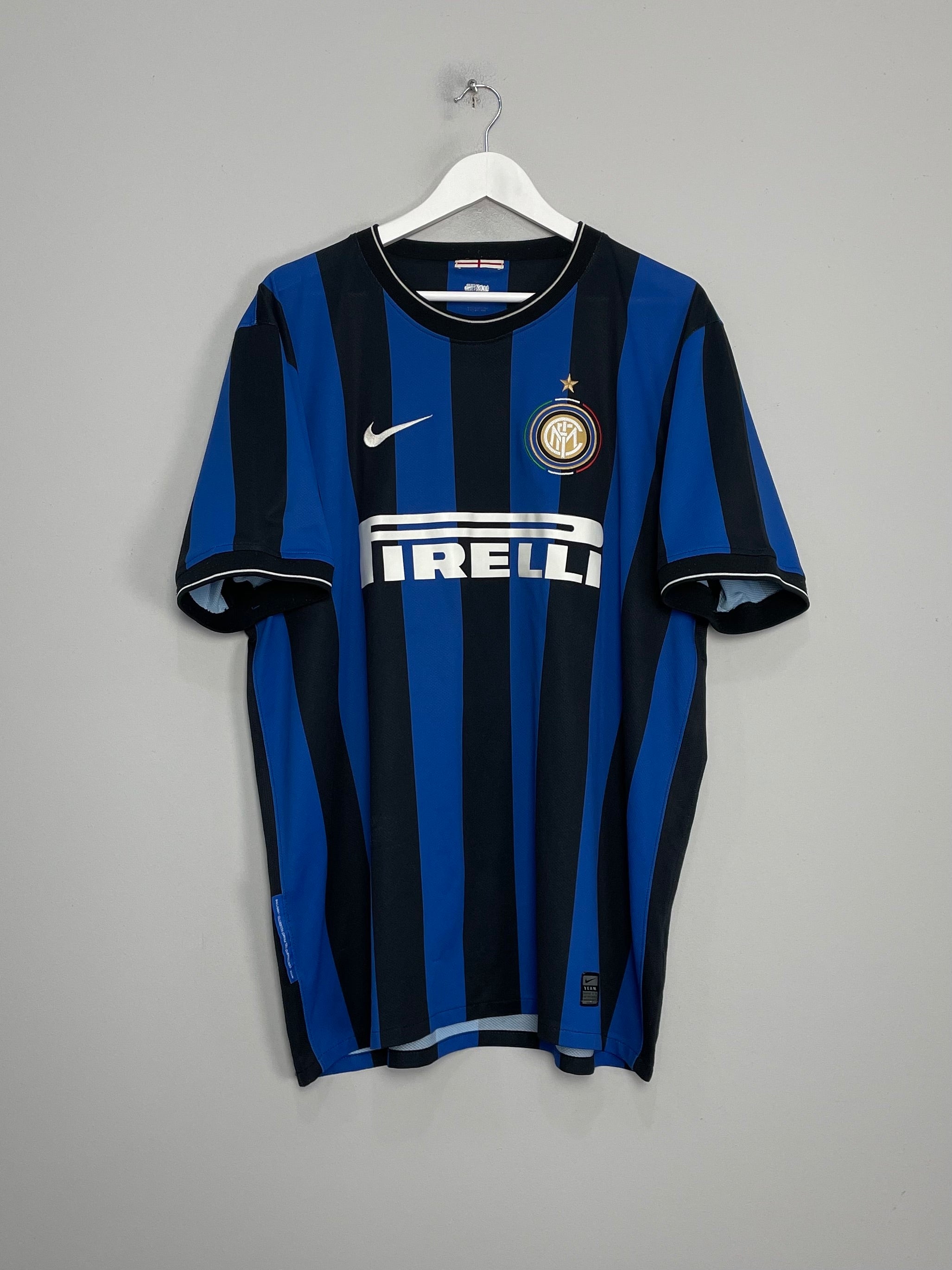 Shop 2009/10 INTER MILAN HOME SHIRT (XXL) NIKE, classic football shirts, vintage football shirts & retro soccer jerseys at Cult Kits
