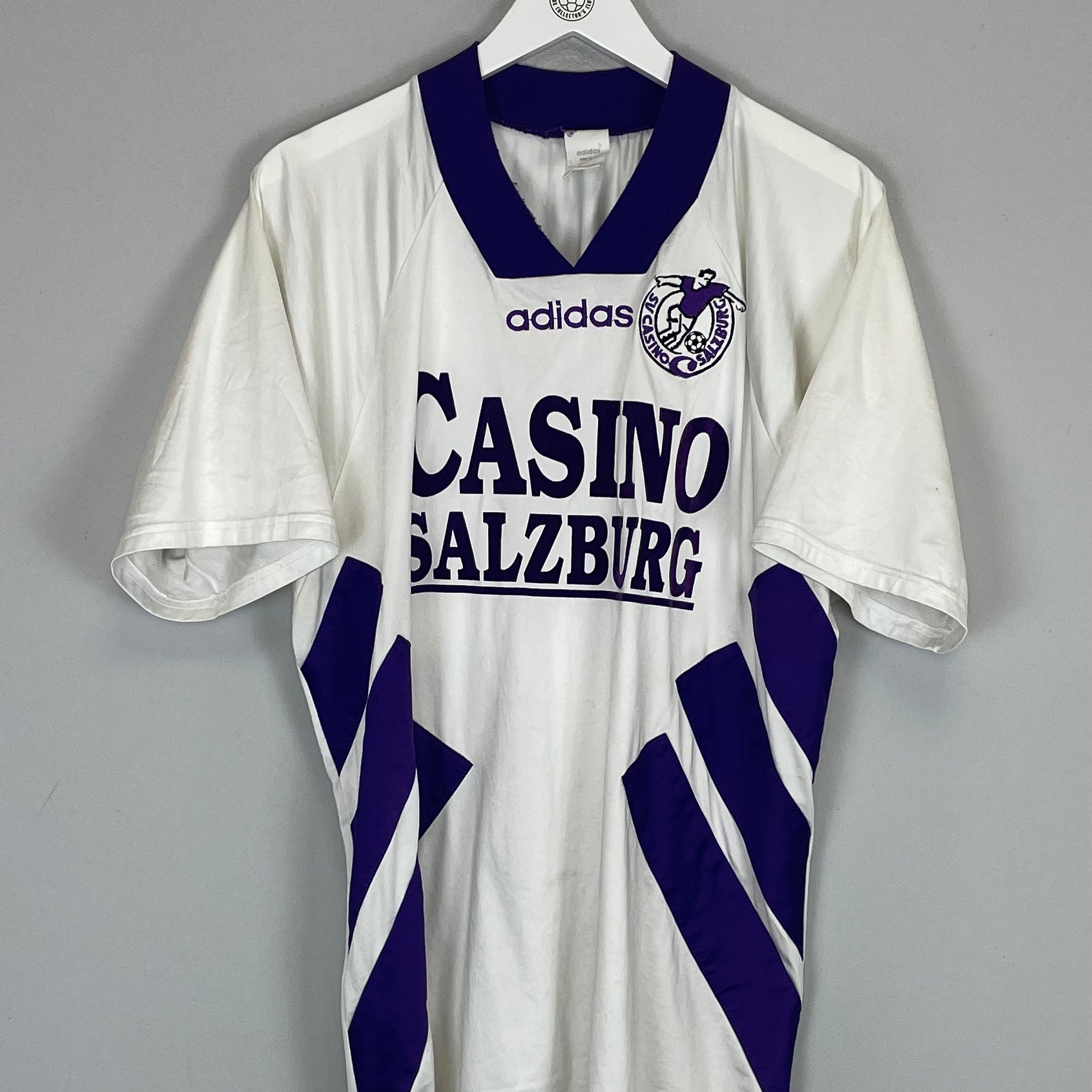Shop 1993/94 CASINO SALZBURG HOME SHIRT (L) ADIDAS, classic football shirts, vintage football shirts & retro soccer jerseys at Cult Kits