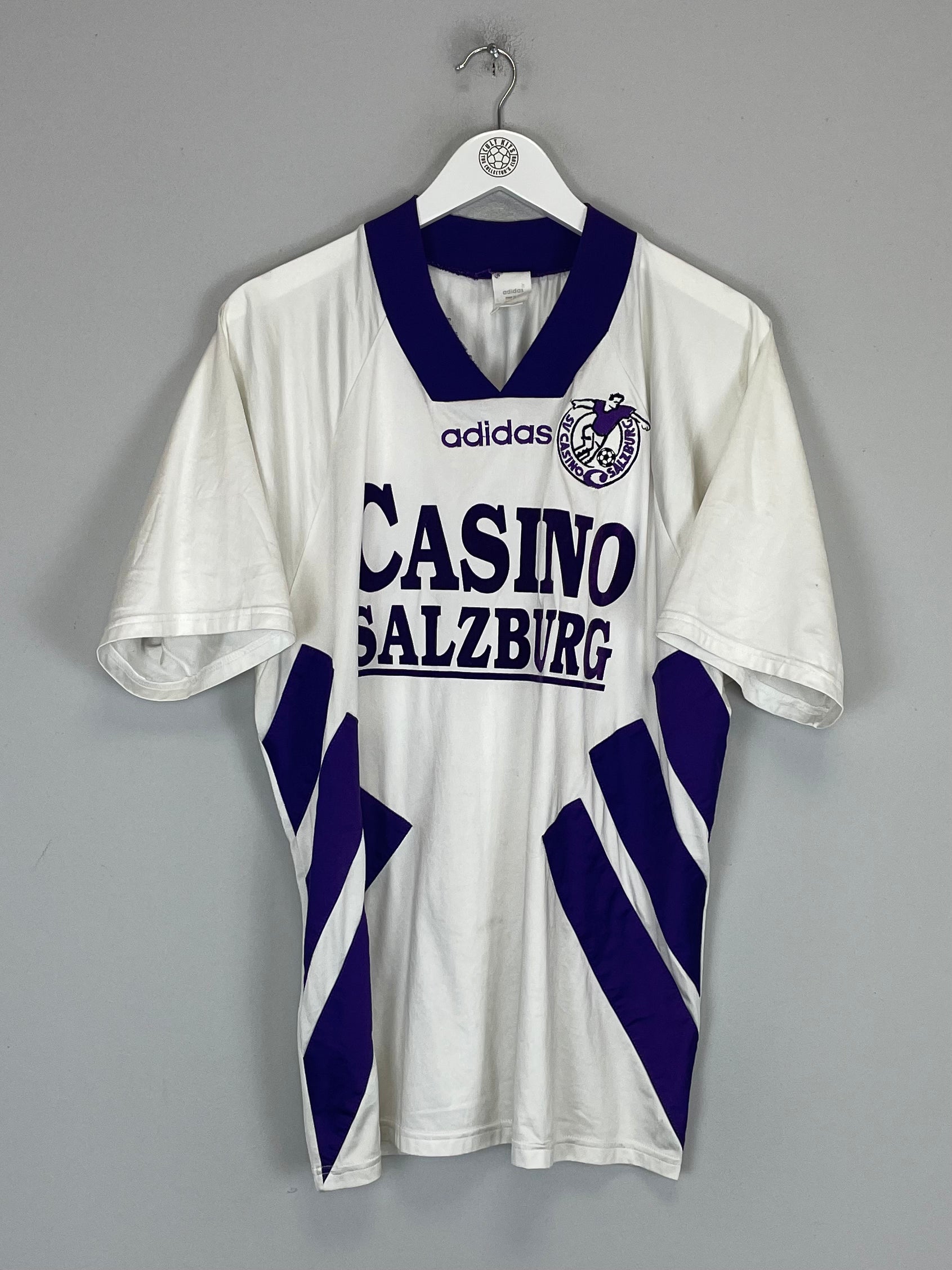 Shop 1993/94 CASINO SALZBURG HOME SHIRT (L) ADIDAS, classic football shirts, vintage football shirts & retro soccer jerseys at Cult Kits