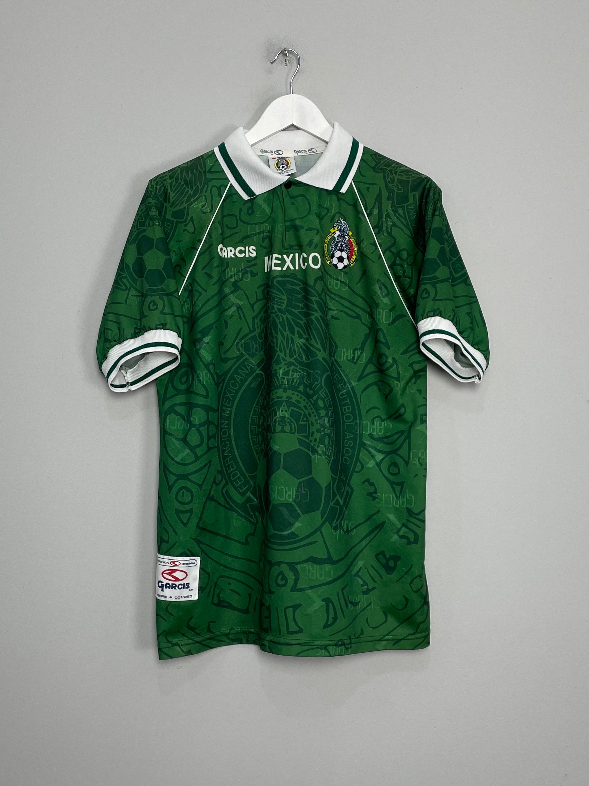 Shop 1999 MEXICO HOME SHIRT (M) GARCIS, classic football shirts, vintage football shirts & retro soccer jerseys at Cult Kits
