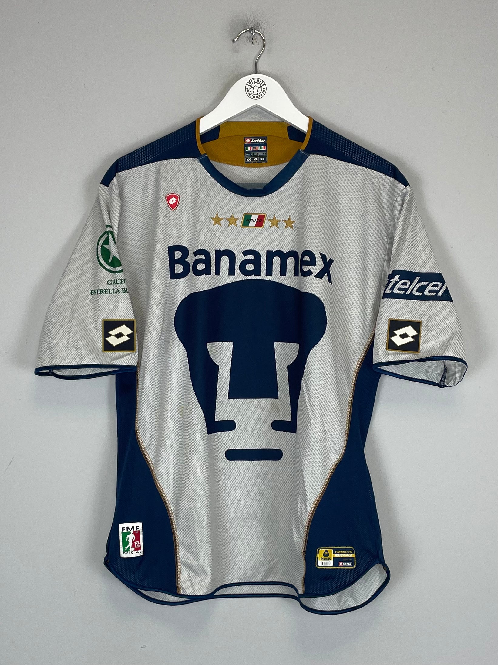 Shop 2004/05 UNAM PUMAS MARIONI #14 HOME SHIRT (XL) LOTTO, classic football shirts, vintage football shirts & retro soccer jerseys at Cult Kits