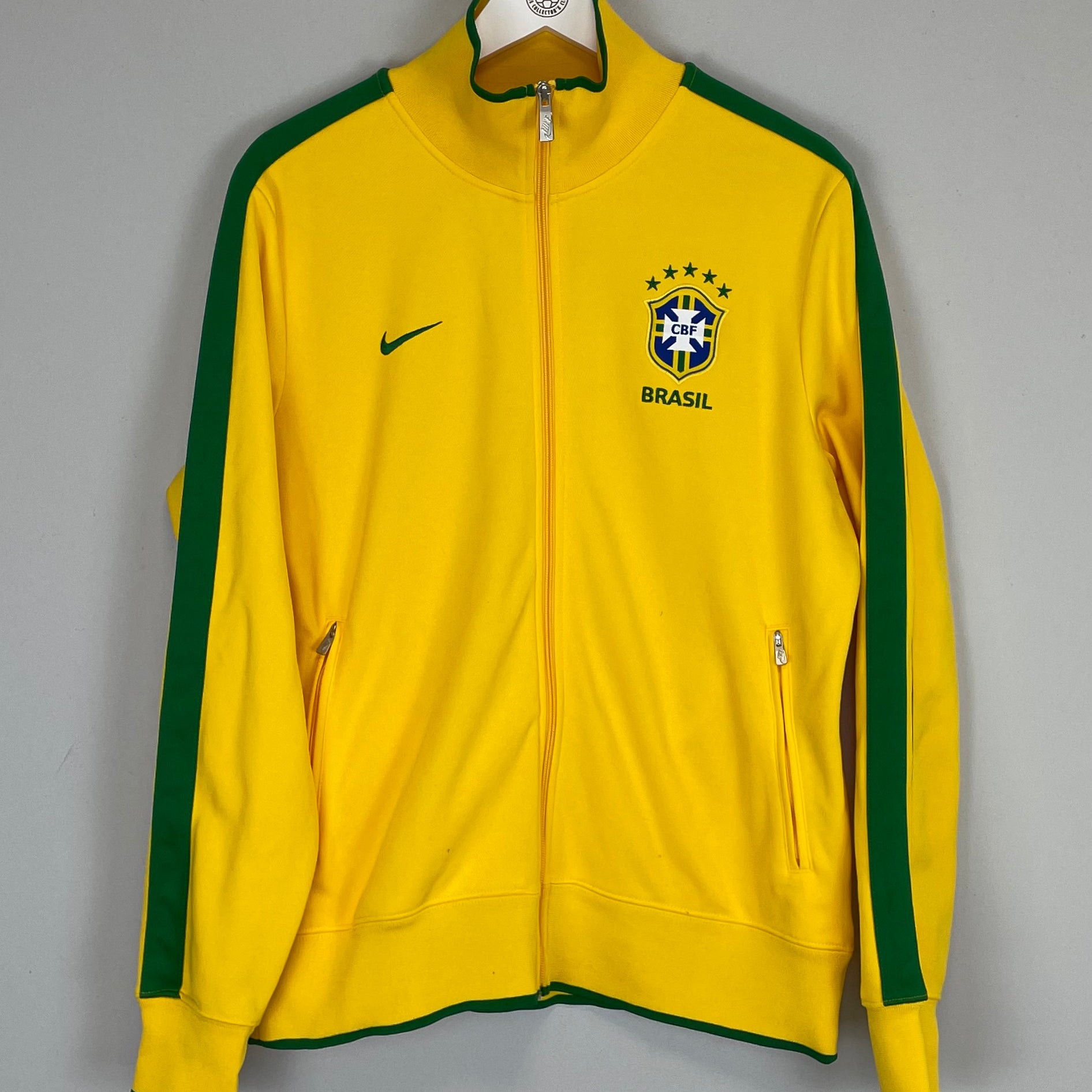 Shop 2011/12 BRAZIL TRACK JACKET (L) NIKE, classic football shirts, vintage football shirts & retro soccer jerseys at Cult Kits