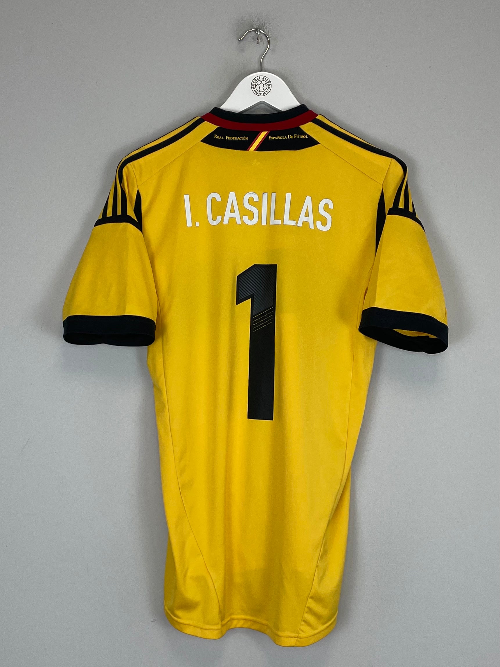 Shop 2012/13 SPAIN CASILLAS #1 GK SHIRT (M) ADIDAS, classic football shirts, vintage football shirts & retro soccer jerseys at Cult Kits