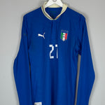 Shop 2012/13 ITALY PIRLO #21 L/S HOME SHIRT (M) PUMA, classic football shirts, vintage football shirts & retro soccer jerseys at Cult Kits