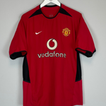 Shop 2002/04 MANCHESTER UNITED HOME SHIRT (M) NIKE, classic football shirts, vintage football shirts & retro soccer jerseys at Cult Kits