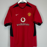 Shop 2002/04 MANCHESTER UNITED HOME SHIRT (M) NIKE, classic football shirts, vintage football shirts & retro soccer jerseys at Cult Kits