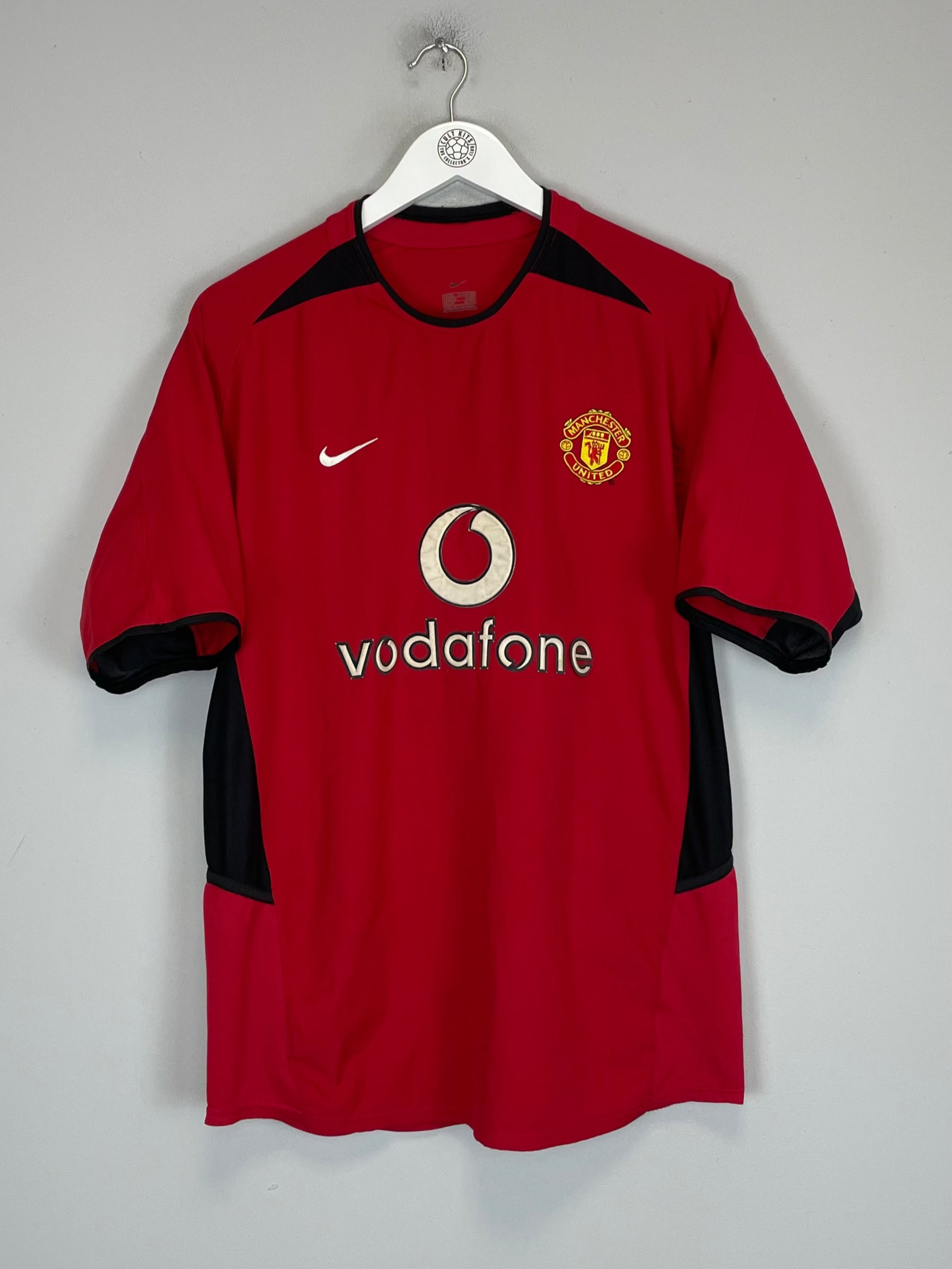 Shop 2002/04 MANCHESTER UNITED HOME SHIRT (M) NIKE, classic football shirts, vintage football shirts & retro soccer jerseys at Cult Kits