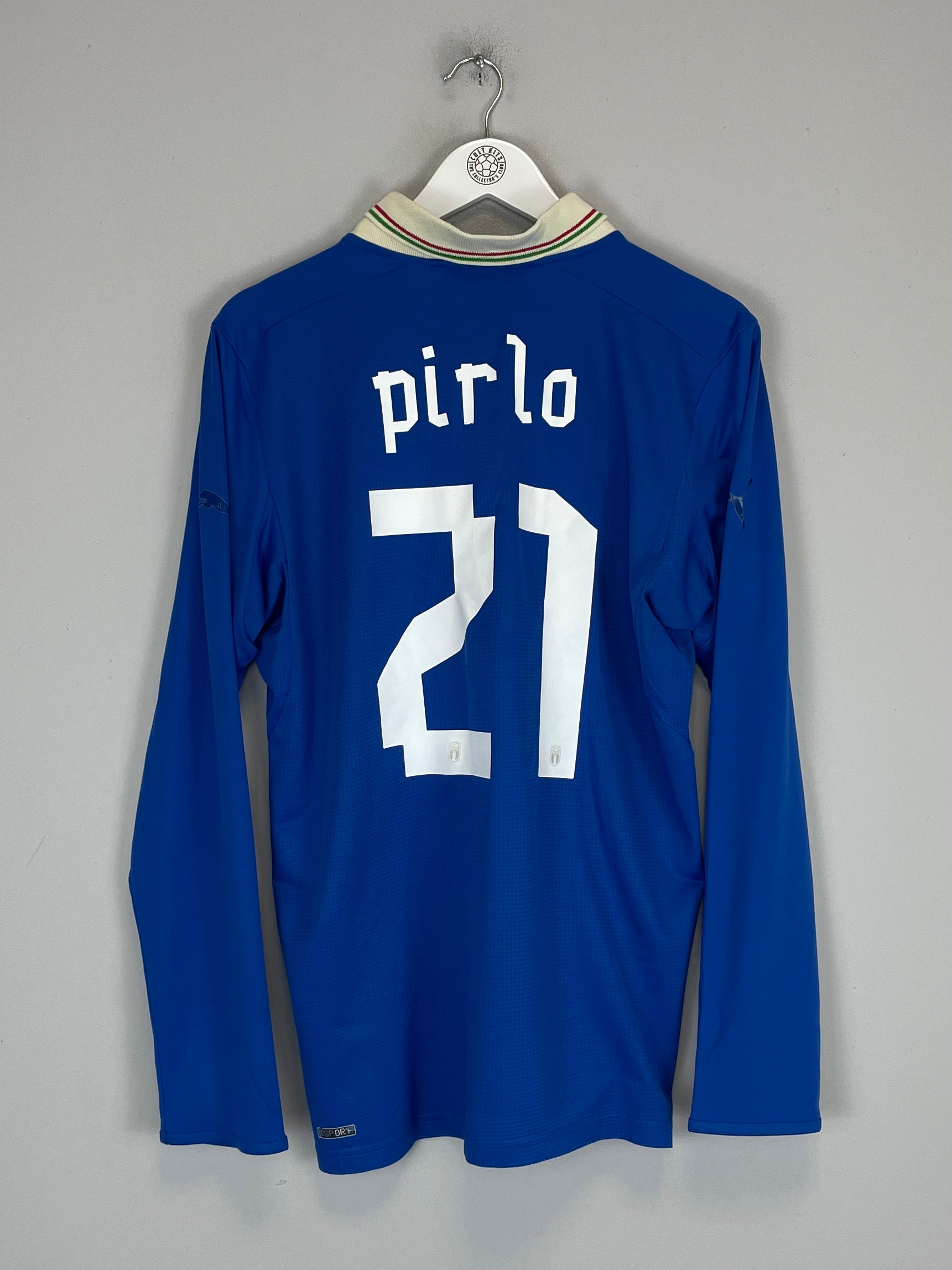 Shop 2012/13 ITALY PIRLO #21 L/S HOME SHIRT (M) PUMA, classic football shirts, vintage football shirts & retro soccer jerseys at Cult Kits