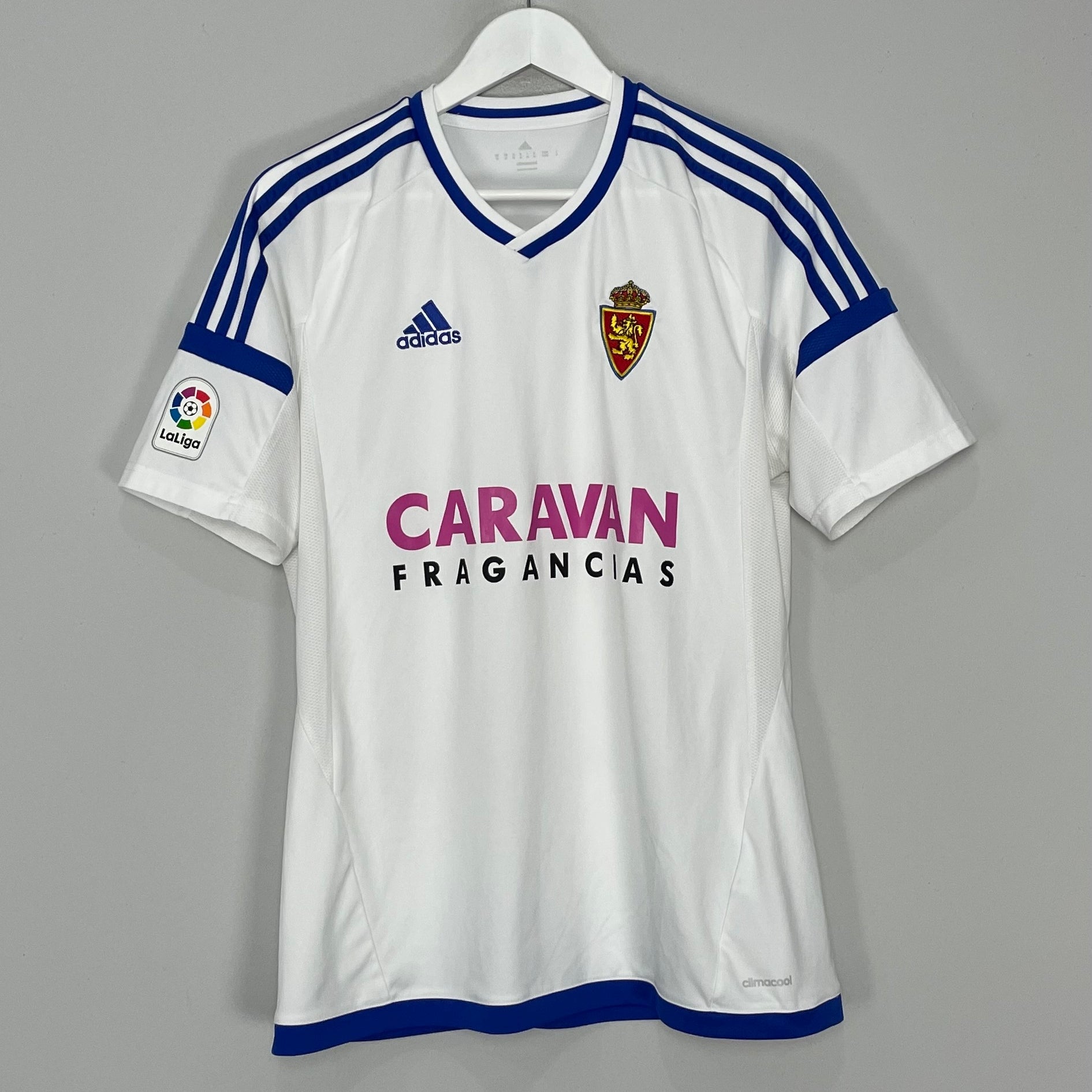 Shop 2016/17 REAL ZARAGOZA HOME SHIRT (M) ADIDAS, classic football shirts, vintage football shirts & retro soccer jerseys at Cult Kits